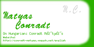 matyas conradt business card